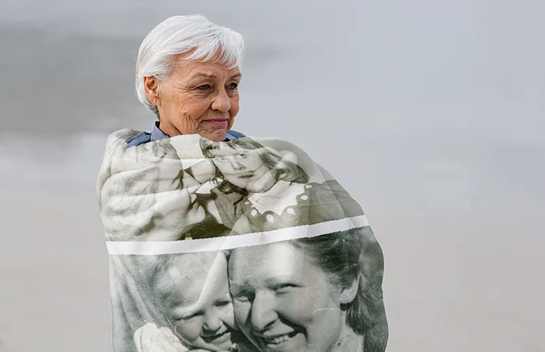 Een fotodeken, voor haar oma