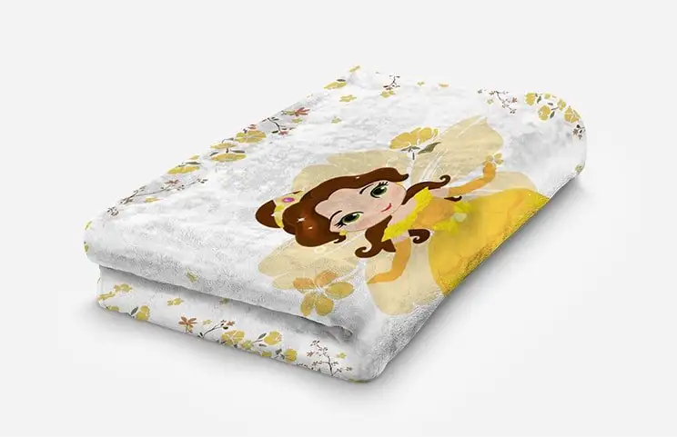 custom mink touch photo blanket folded 1