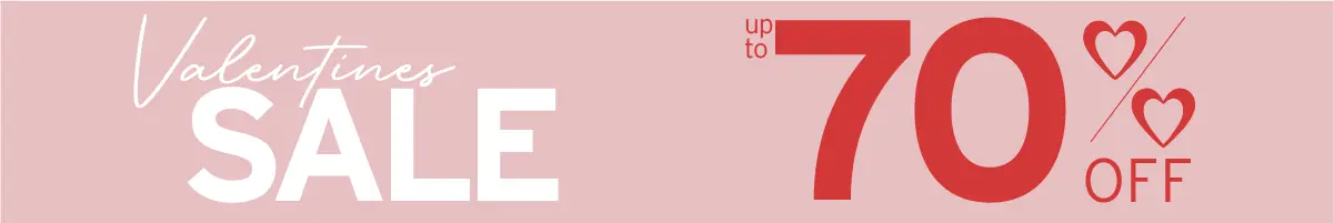 Valentijnsuitverkoop tot 70% KORTING