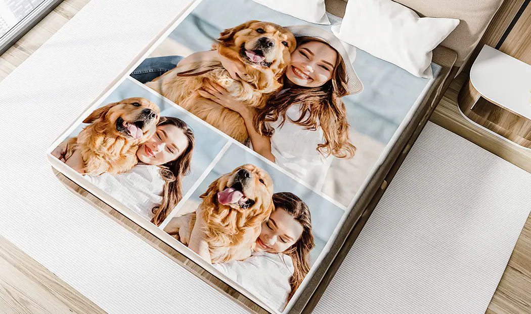 Printerpix fotodeken met familiefoto's