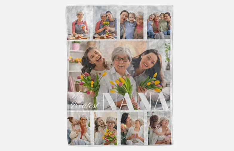 Printerpix fotodeken met familiefoto's