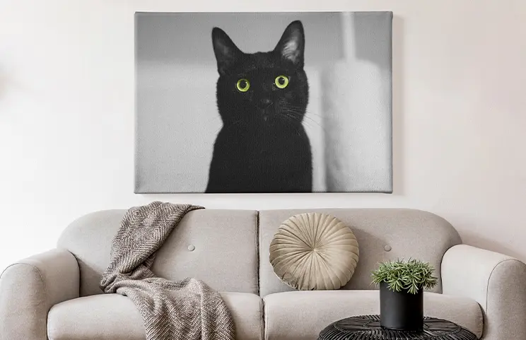Collage canvas afdruk van twee verheugde vrouwelijke vrienden