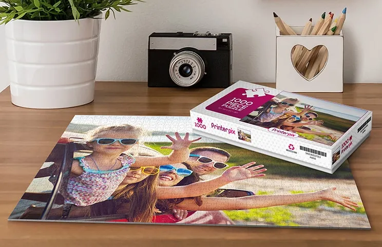 Gepersonaliseerde Legpuzzels|Printerpix fotopuzzel met bedrukte doos en 1000 stukjes|500 stukjes legpuzzel met doos