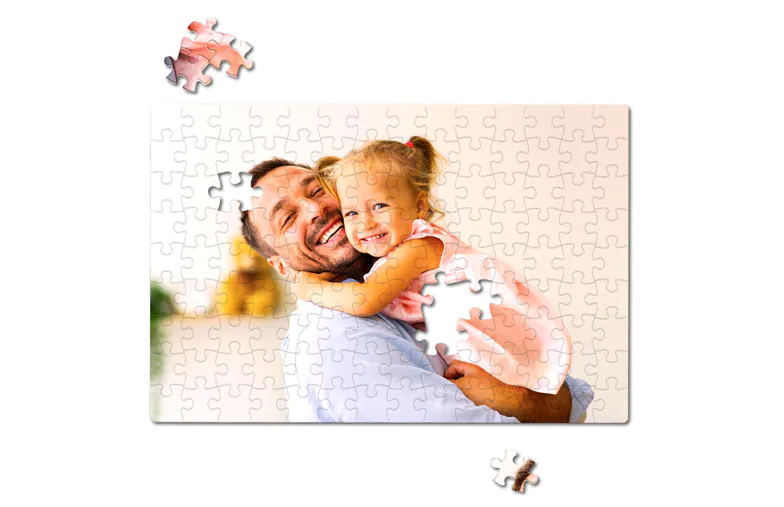 Houten puzzel van zonsondergang