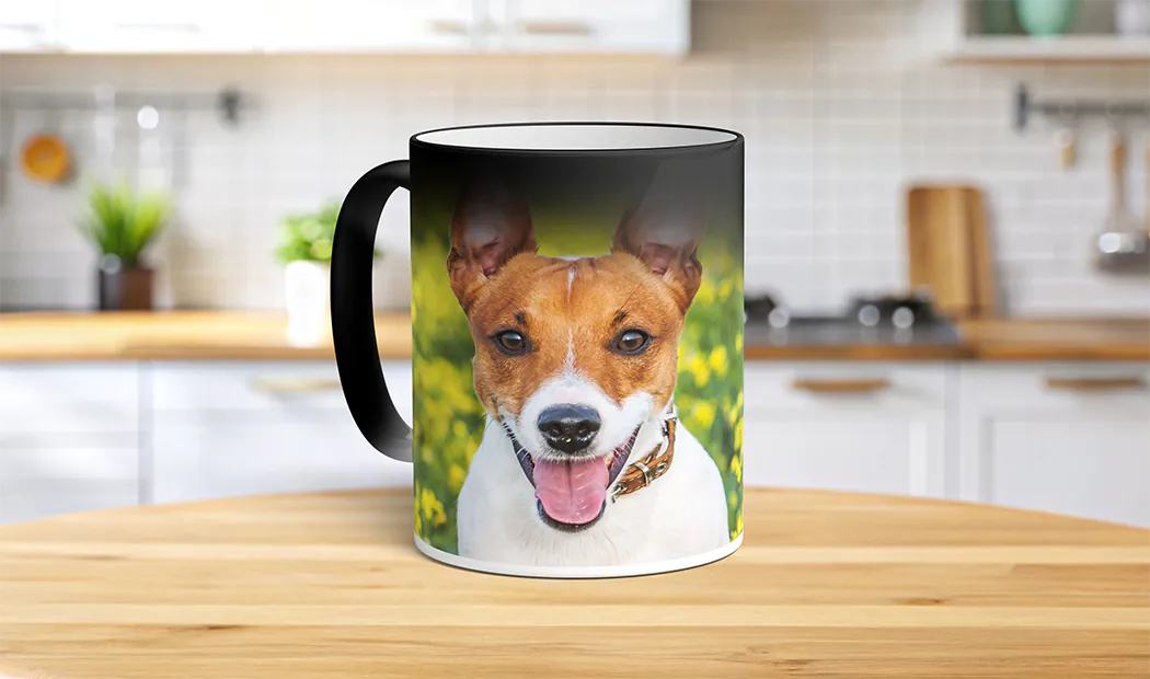 Printerpix Aangepaste magische warmteveranderende mok met gepersonaliseerde foto van koppel onthuld