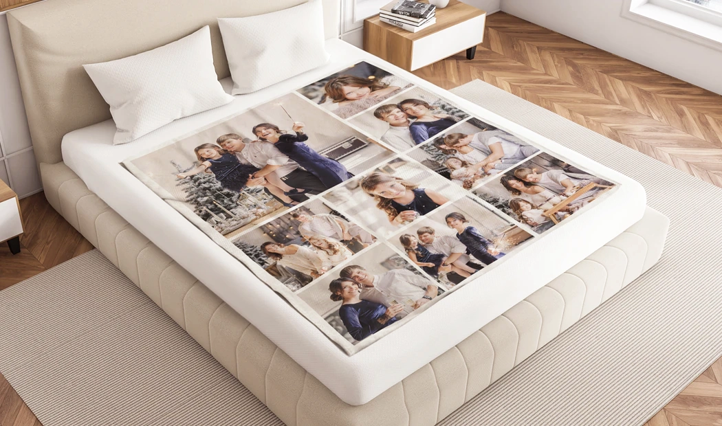Printerpix fotodeken met familiefoto's