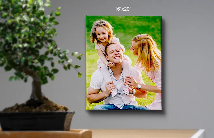 48x36 canvas van de familie