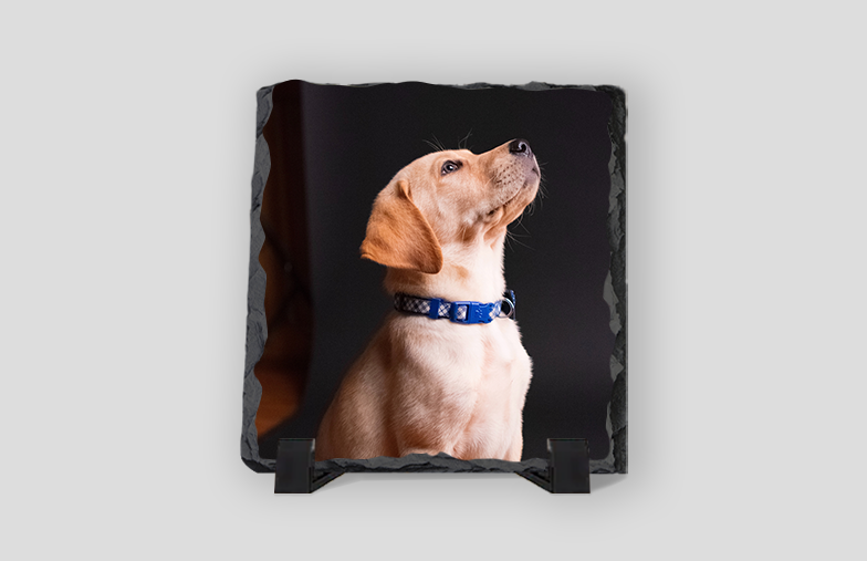 zijaanzicht van stenen leisteen met baby en moeder en vader