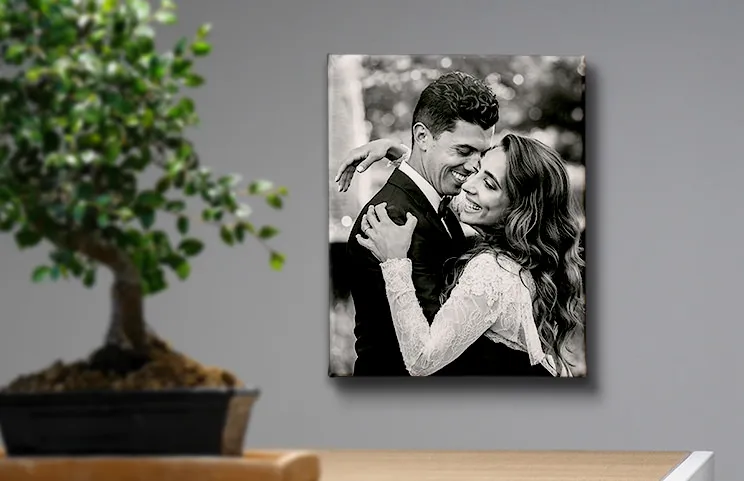 10x8 canvas bruiloft
