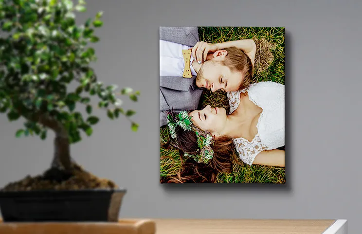 10x8 canvas bruiloft