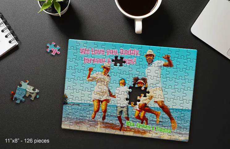 Kartonnen puzzel van twee meisjes