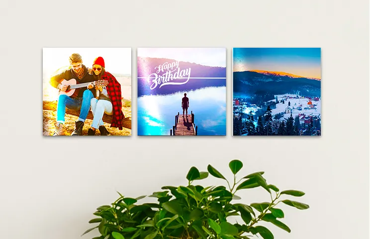 12x12 aangepaste metalen displays voor verjaardag