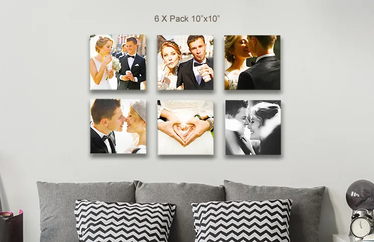 9-pack canvas displays voor bruiloft