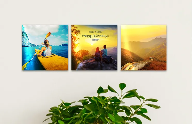 12x12 aangepaste metalen displays voor verjaardag