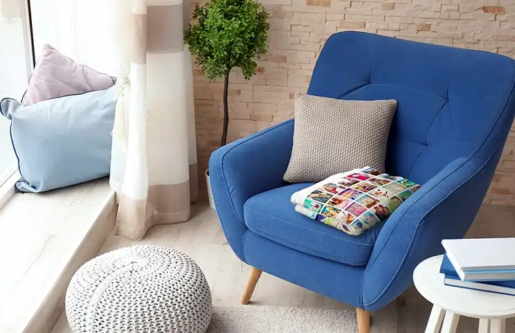 stel gewikkeld in deken