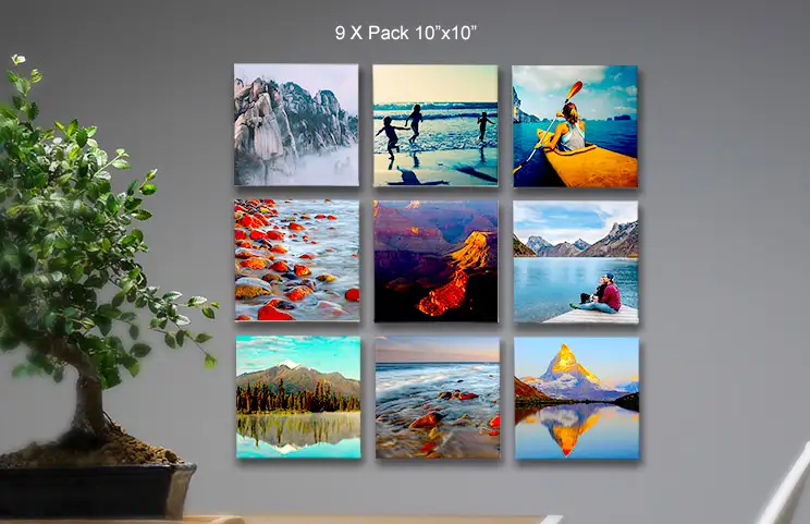 Canvas displays 9-pack