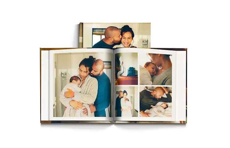 Paars baby fotoboek