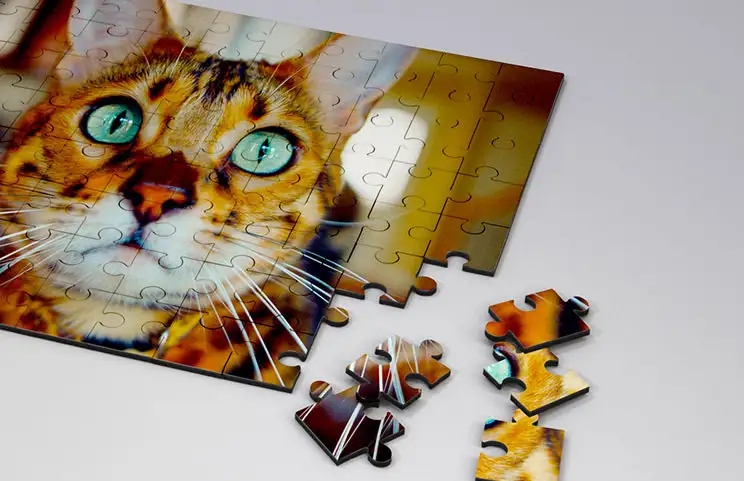 Houten legpuzzel van kat