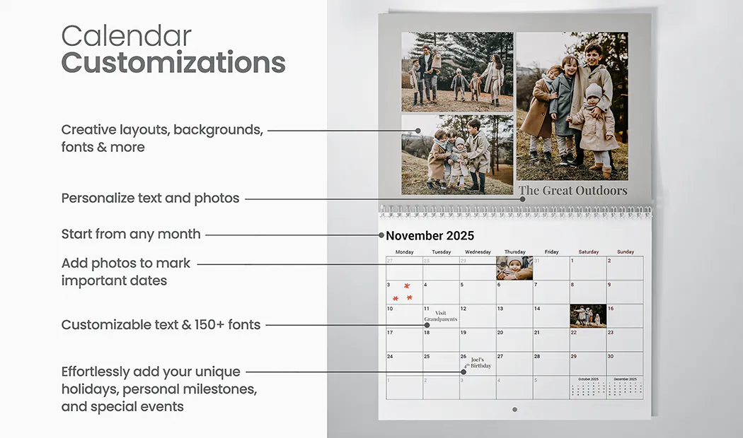 Gepersonaliseerde Keukenkalender