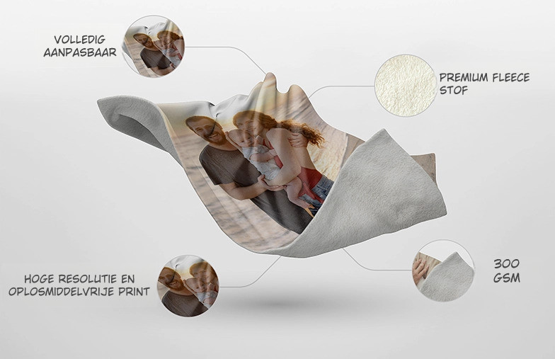 Fotodeken zwart-wit collage afbeelding