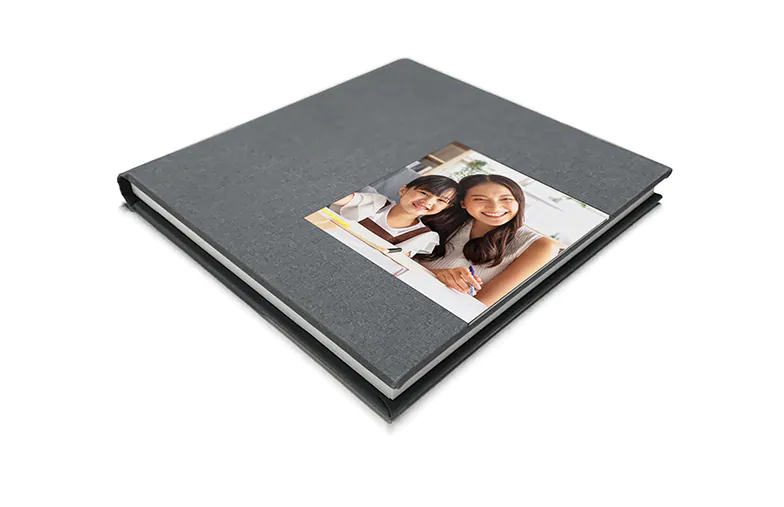 Luxe Layflat Fotoboek – Vierkante Acryl Omslag