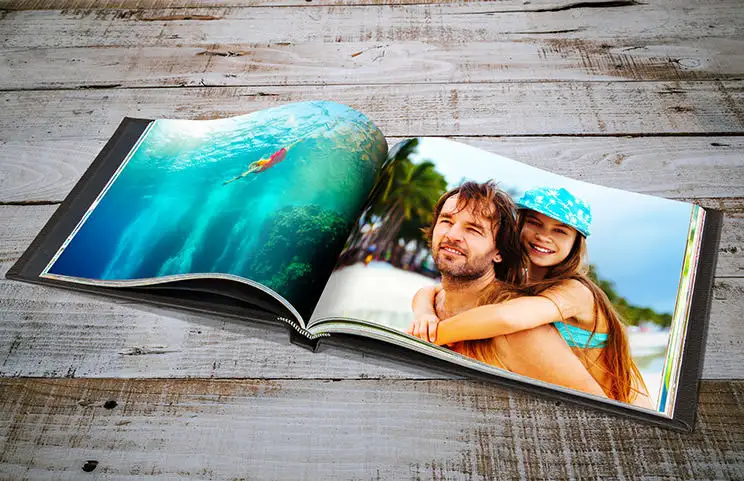 Valentina Zwarte Leren Fotoboeken